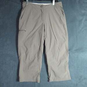 LL Bean Capri Womens 10 Taupe Cargo Utility Stretch Hiking Camping Momcore Pants